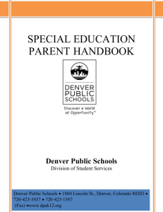 2014-2015 Special Education Parent Handbook