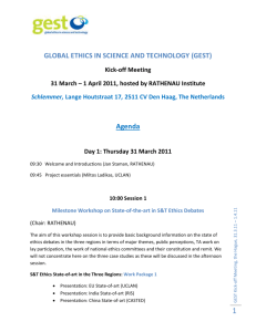 GLOBAL ETHICS IN SCIENCE AND TECHNOLOGY (GEST)