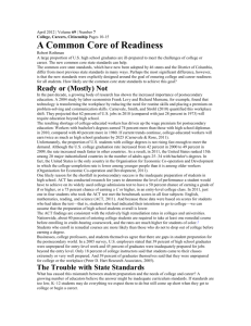 A Common Core of Readiness