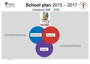 School Plan 2015 - 2017 - HopeTown School