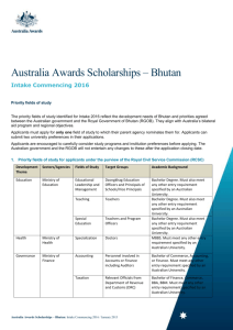 Australia Awards Scholarships * Bhutan