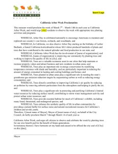 Click here to get a template California Arbor Week proclamation