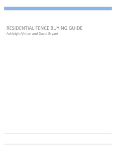 RESIDENTIAL FENCE BUYING GUIDE