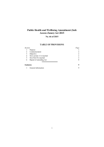 Public Health and Wellbeing Amendment (Safe Access Zones) Act