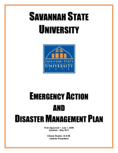Emergency Action & Disaster Management Plan