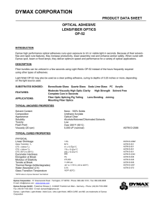 dymax corporation product data sheet
