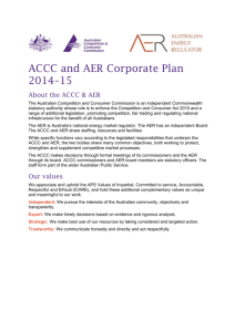 ACCC and AER - Australian Energy Regulator