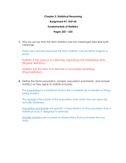 Statistics Sect 10 2 Worksheet 1 Name Inference About Population