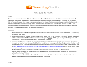 Online Journal Club Template Purpose: There is a need for physical