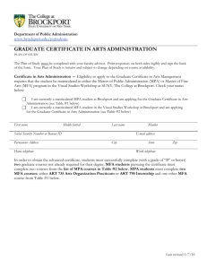 Eligibility to apply to the Graduate Certificate in Arts
