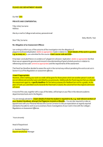 letter - AO allegation ug pgt HoD 15-16 not proven