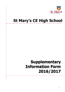 Supplementary Information Form (SIF)