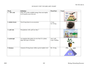 BCPS Biology Reteaching Guide Ecology Vocab Chart