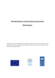 IPA Beneficiary Country Needs Assessment - Montenegro