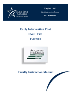 Early Intervention - Lone Star College System