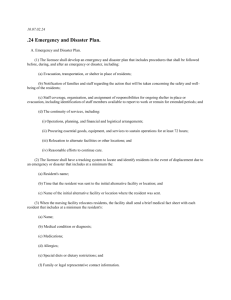 10.07.02.24 .24 Emergency and Disaster Plan. A. Emergency and