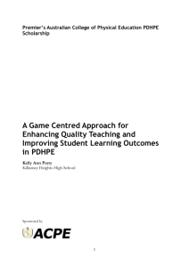 Game Centred Approach for Enhancing Quality Teaching and