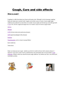 Cough, Cure and side effects - 1p110science2010e