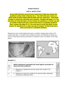 Grade 8 Science Unit 2: Earth`s Crust As you take this quiz use all of