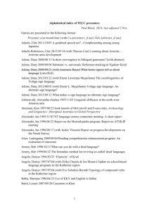 index of presenters - Eastern Road Language Centre