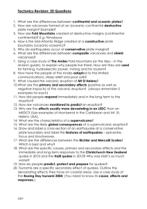Restless Earth 20 Revision Questions