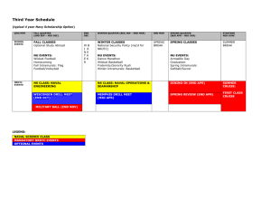 Third Year Schedule