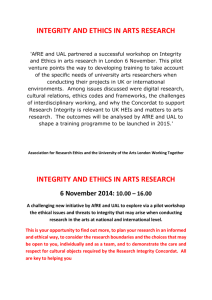 integrity and ethics in arts research