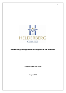 Referencing - Helderberg College