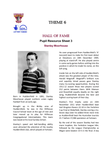 Theme 6 Hall of Fame Pupil Resource Sheet 3 Stanley Moorhouse