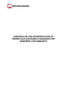 Guidance on the Interpretation of Workplace Exposure Standards for