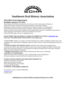 Southwest Oral History Association 2016 Mini