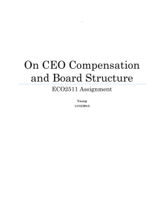 On CEO Compensation and Board Structure
