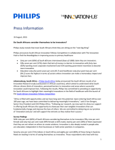 press release - Philips Innovation Fellows Competition