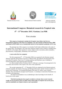 1ère circulaire en anglais - Botanical research in Tropical Asia