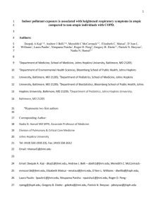 Association of indoor pollutant concentrations and