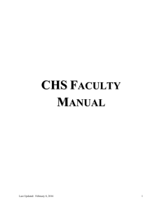 CHS Faculty Manual - Midwestern University