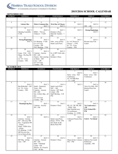 Staff Calendar 2015-2016 - Pembina Trails School Division