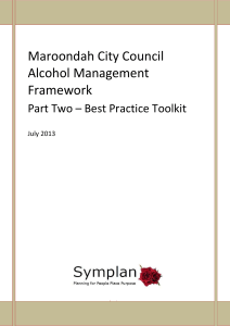 Maroondah City Council Alcohol Management Framework. Part Two
