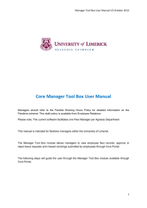 Core Manager Tool Box User Manual