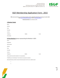 ISGF Member Application Form - REVISED