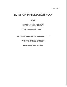 Emission Minimization Plan