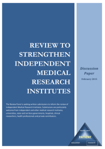 review to strengthen independent medical research institutes