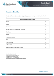 Paddlers Checklist - Sunshine Coast Council