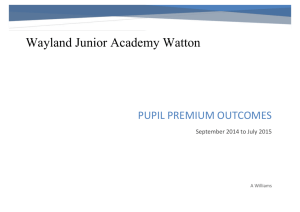 Pupil Premium Outcomes 2014-2015