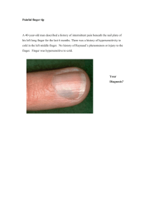 Painful finger tip