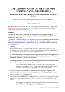 Exploration permit guideline: Permit conditions and administration