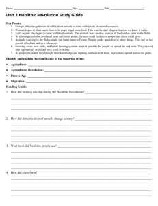 Unit 2 Neolithic Revolution Study Guide