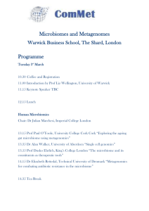 Draft programme - University of Warwick