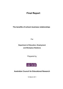 The benefits of school–business relationships (0.12 MB )