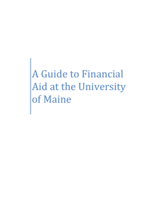 A Guide to Financial Aid at UMaine